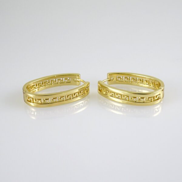 E2785 Earrings - Aretes - Zircon Stone - 14K Real Color