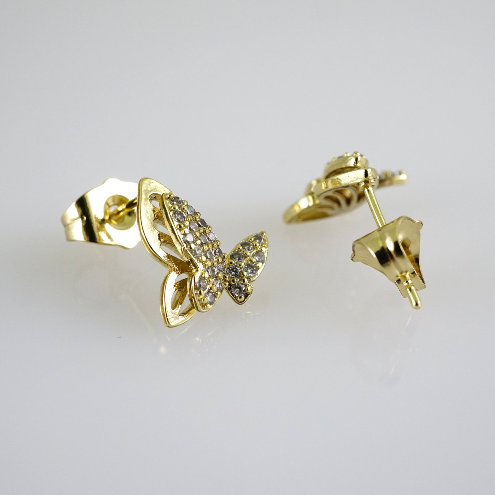 E2788 Earrings - Aretes - Zircon Stone - 14K Real Color - Image 2