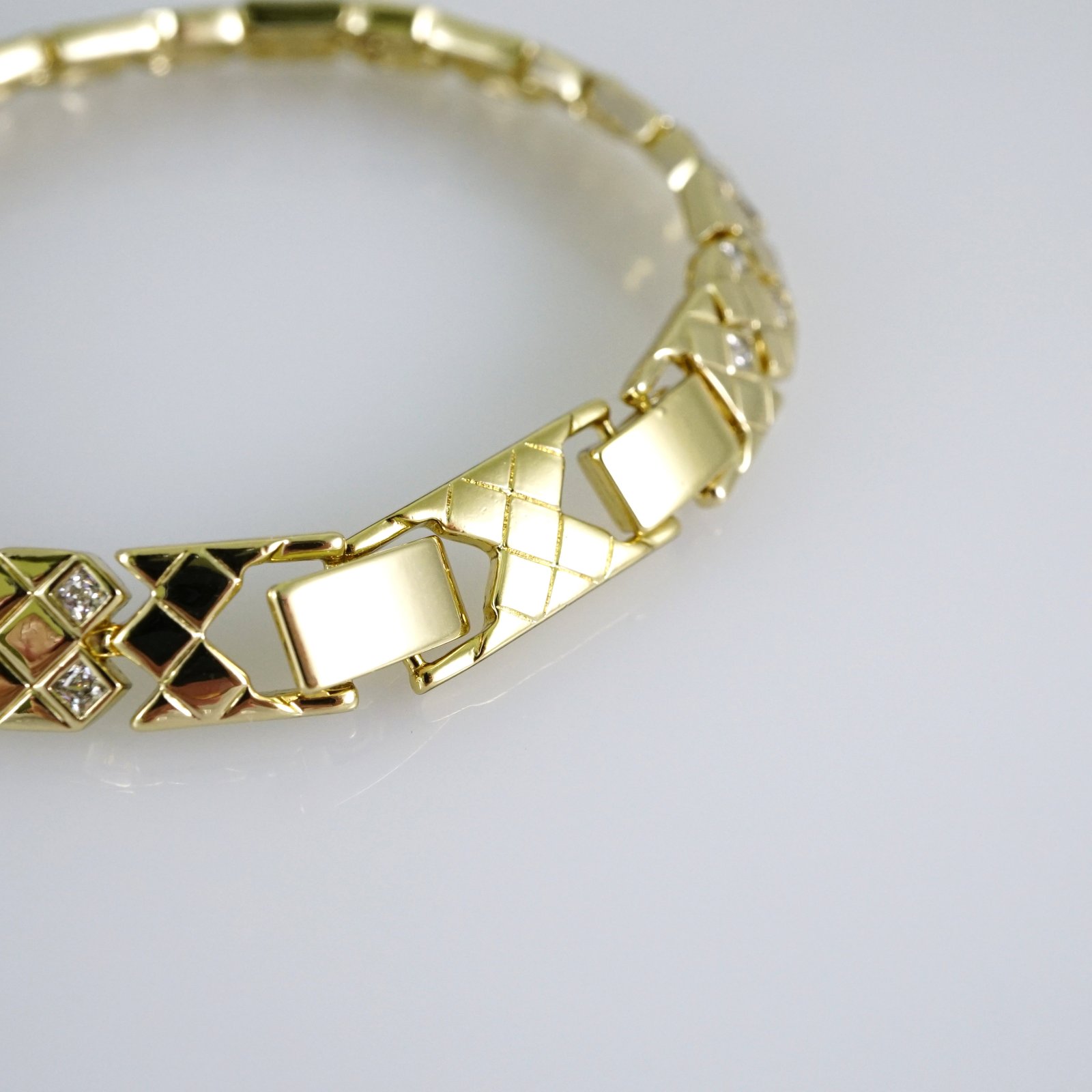 B1851 Bracelet - Pulseras - Zircon Stone - 14K Real Color - Image 3