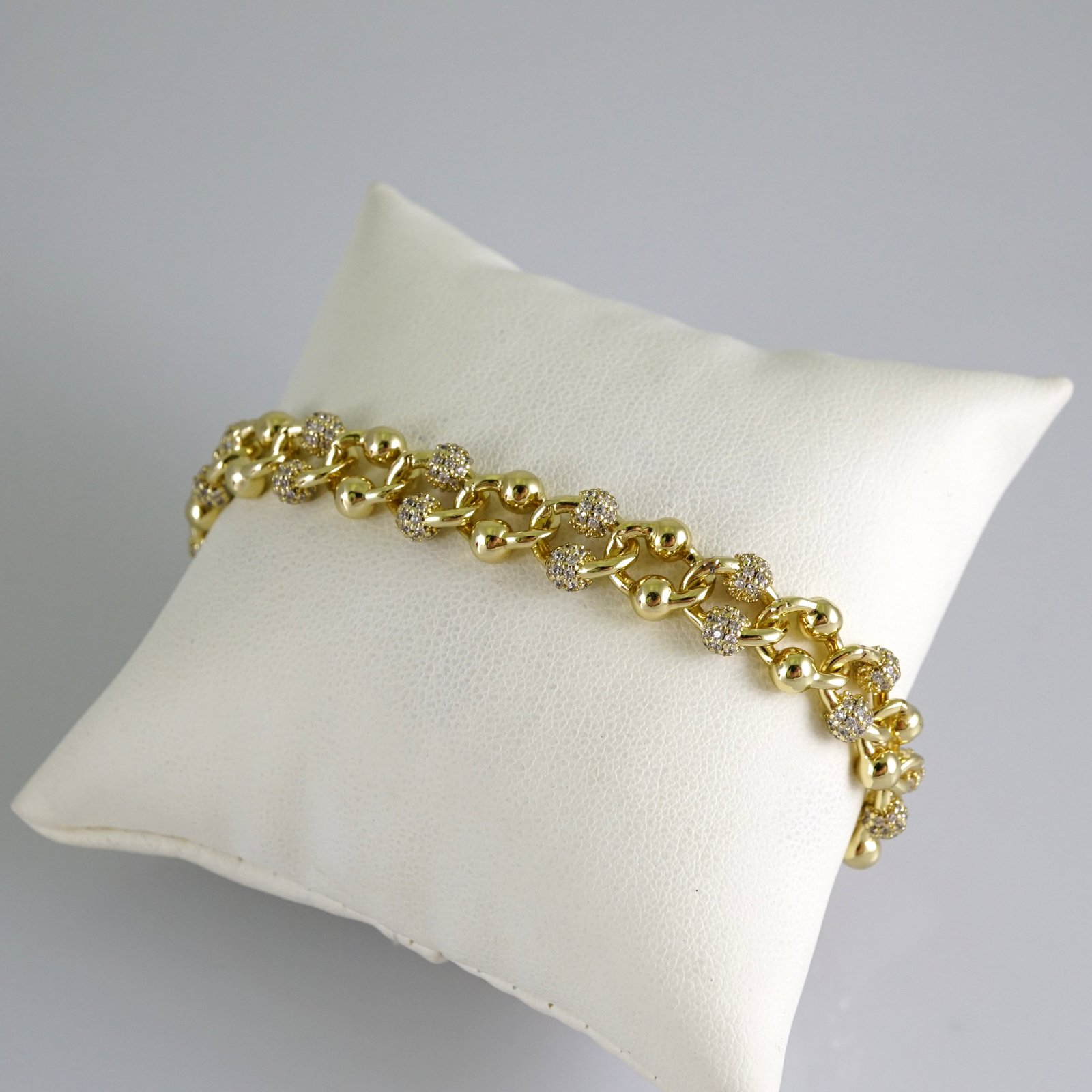 B1854 Bracelet - Pulseras - Zircon Stone - 14K Real Color