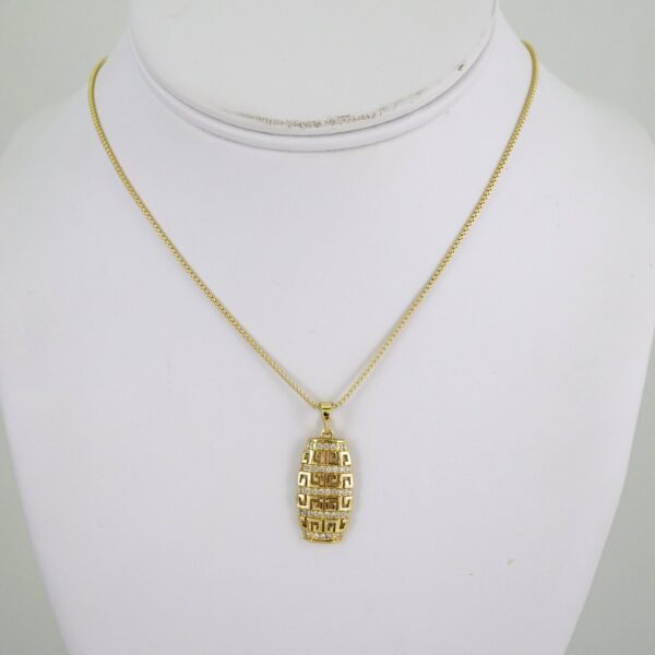 SET1867 Cadenas & Colgantes - Chain - Pendants - Zircon Stone - 14K Real Color 3mmX45cm