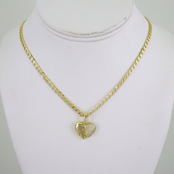 SET1868 Cadenas & Colgantes - Chain - Pendants - Zircon Stone - 14K Real Color 3mmX45cm