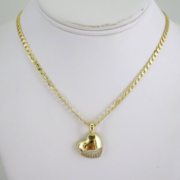 SET1872 Cadenas & Colgantes - Chain - Pendants - Zircon Stone - 14K Real Color 3mmX45cm