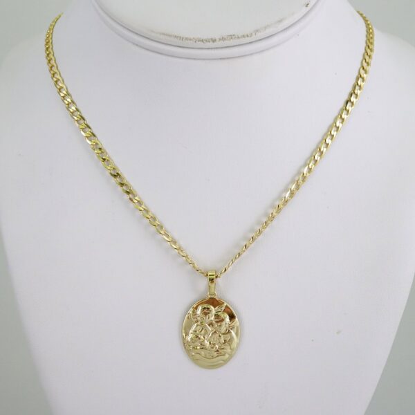 SET1873 Cadenas & Colgantes - Chain - Pendants - Zircon Stone - 14K Real Color 3mmX45cm
