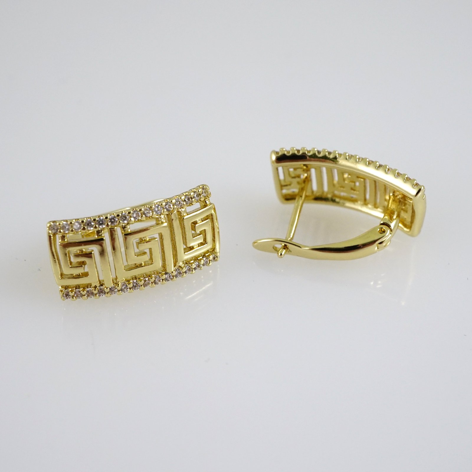 E2790 Earrings - Aretes - Zircon Stone - 14K Real Color - Image 2