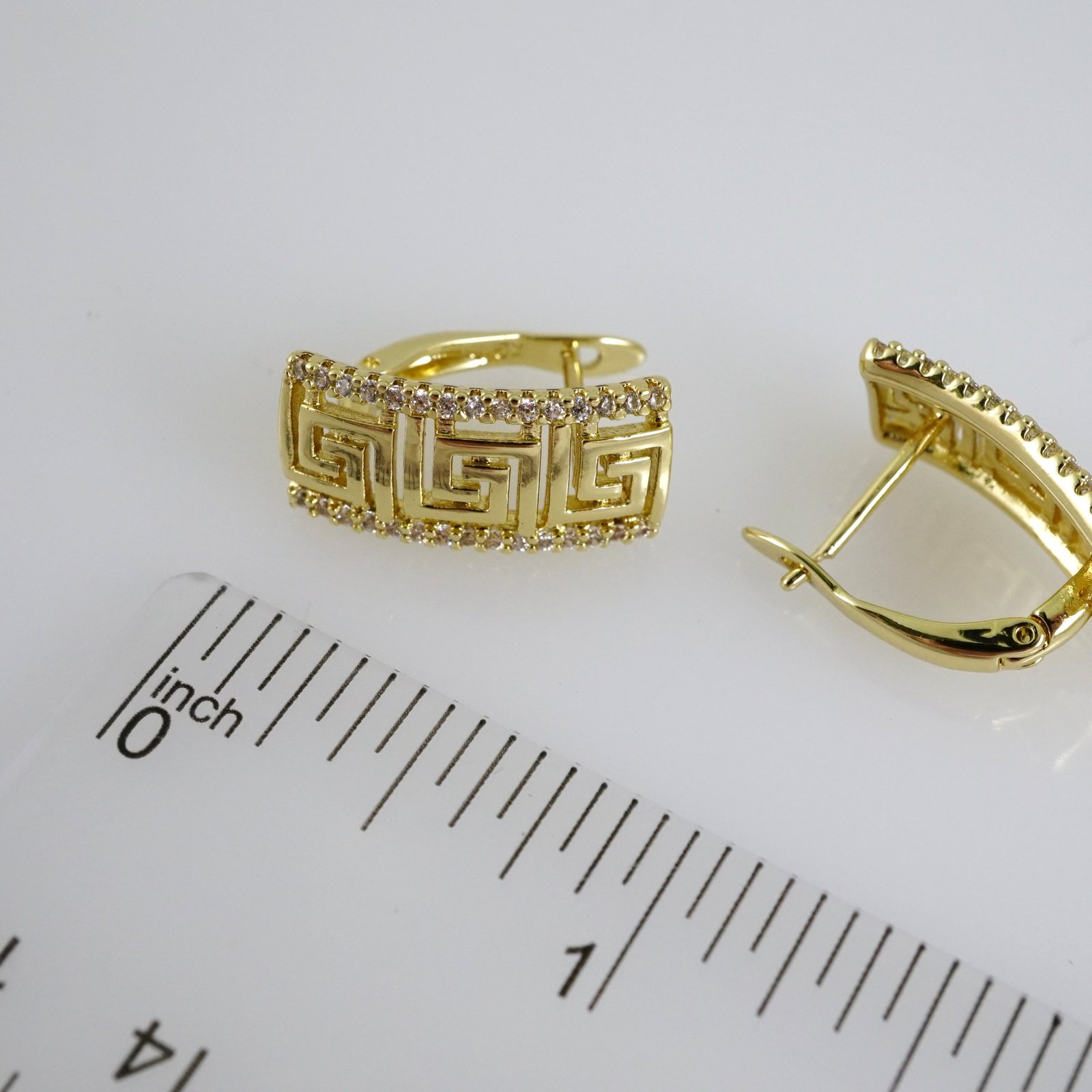 E2790 Earrings - Aretes - Zircon Stone - 14K Real Color - Image 3