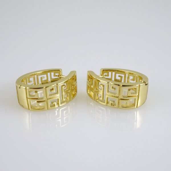 E2794 Earrings - Aretes - Zircon Stone - 14K Real Color
