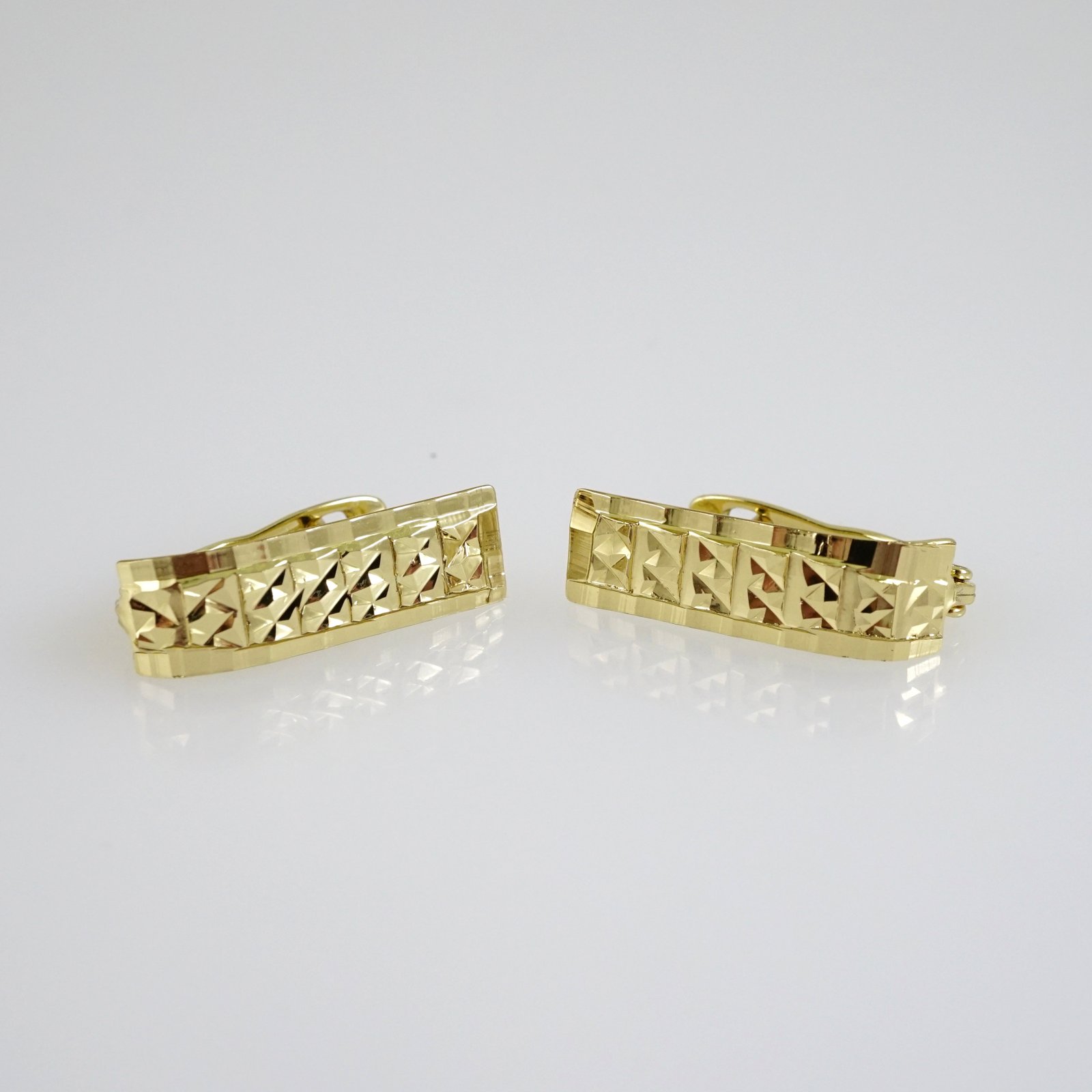 E2795 Earrings - Aretes - Zircon Stone - 14K Real Color