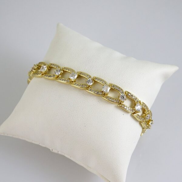 B1860 Bracelet - Pulseras - Zircon Stone - 14K Real Color