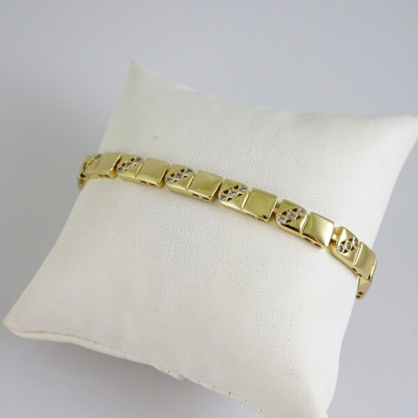 B1864 Bracelet - Pulseras - Zircon Stone - 14K Real Color