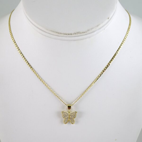 SET1876 Cadenas & Colgantes - Chain - Pendants - Zircon Stone - 14K Real Color 3mmX45cm