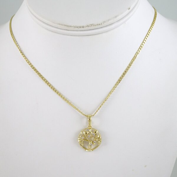 SET1877 Cadenas & Colgantes - Chain - Pendants - Zircon Stone - 14K Real Color 3mmX45cm