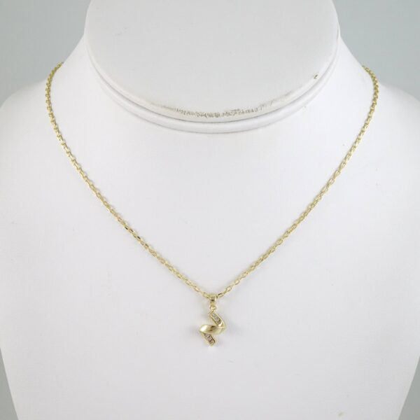SET1878 Cadenas & Colgantes - Chain - Pendants - Zircon Stone - 14K Real Color 3mmX45cm