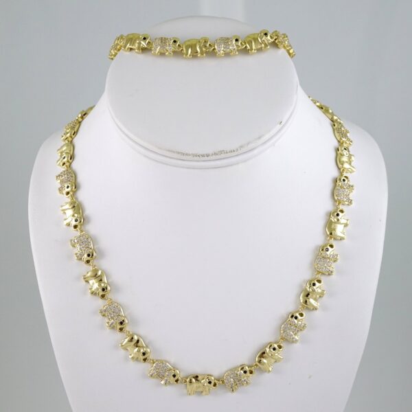 SET1883 Cadenas & Colgantes - Chain - Pendants - Zircon Stone - 14K Real Color 3mmX45cm