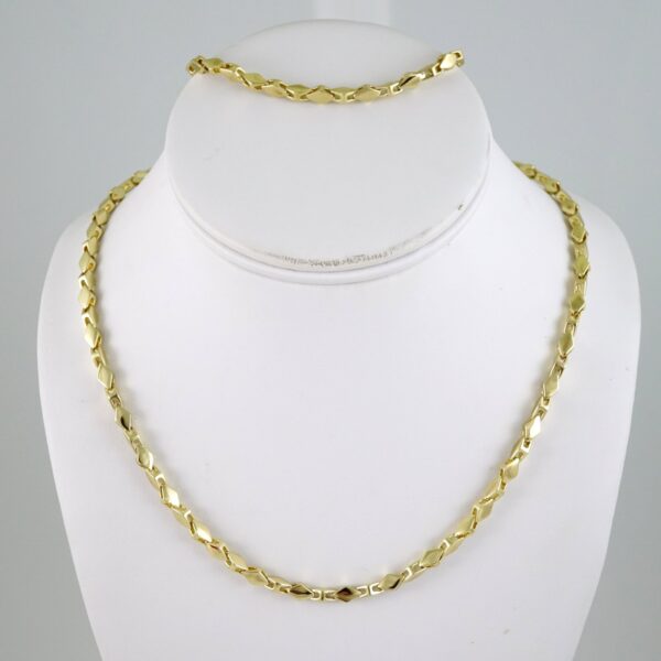 SET1884 Cadenas & Colgantes - Chain - Pendants - Zircon Stone - 14K Real Color 3mmX45cm