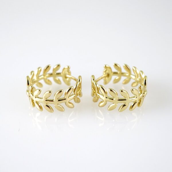 E2810 Earrings - Aretes - Zircon Stone - 14K Real Color