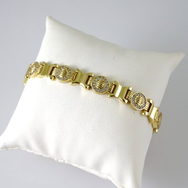 B1870 Bracelet - Pulseras - Zircon Stone - 14K Real Color