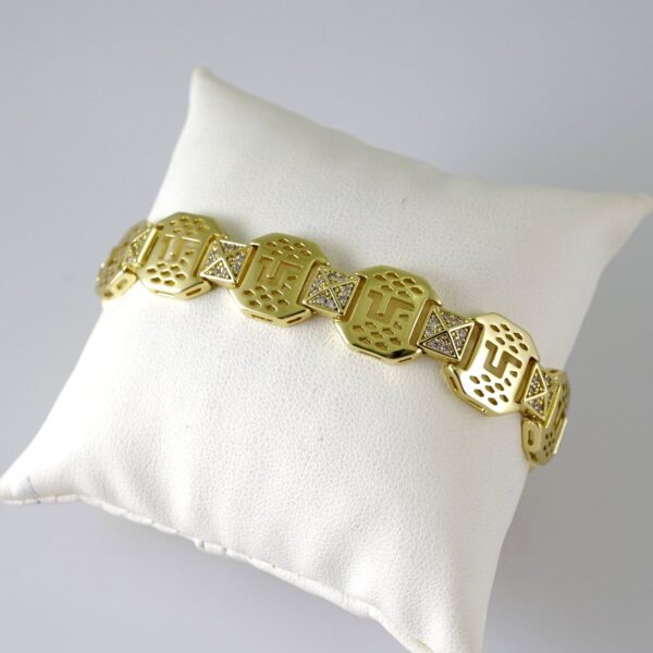 B1873 Bracelet - Pulseras - Zircon Stone - 14K Real Color