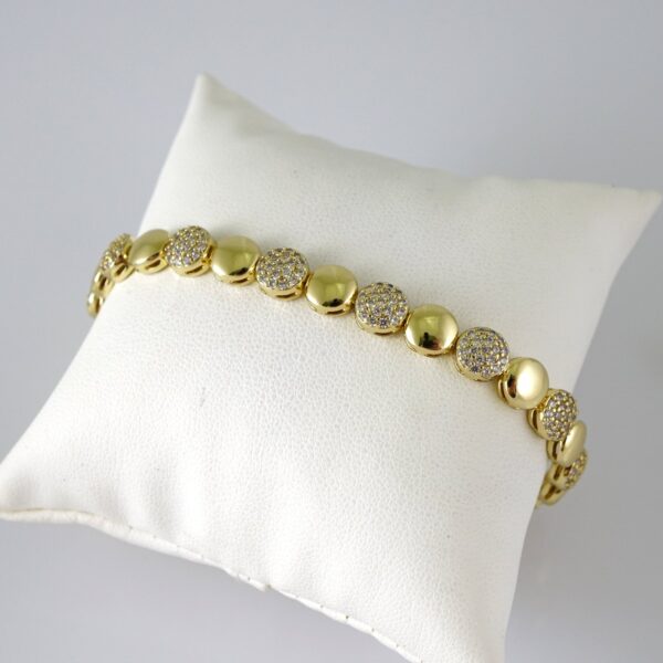 B1874 Bracelet - Pulseras - Zircon Stone - 14K Real Color