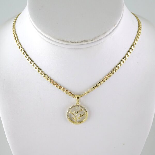 SET1885 Cadenas & Colgantes - Chain - Pendants - Zircon Stone - 14K Real Color 3mmX45cm