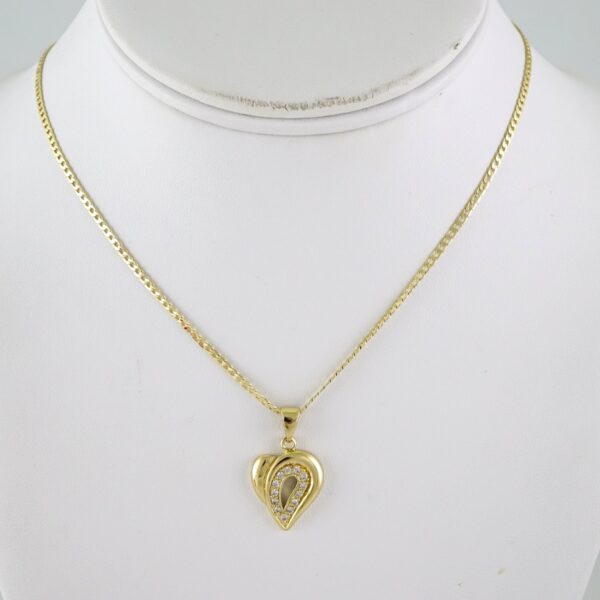 SET1888 Cadenas & Colgantes - Chain - Pendants - Zircon Stone - 14K Real Color 3mmX45cm