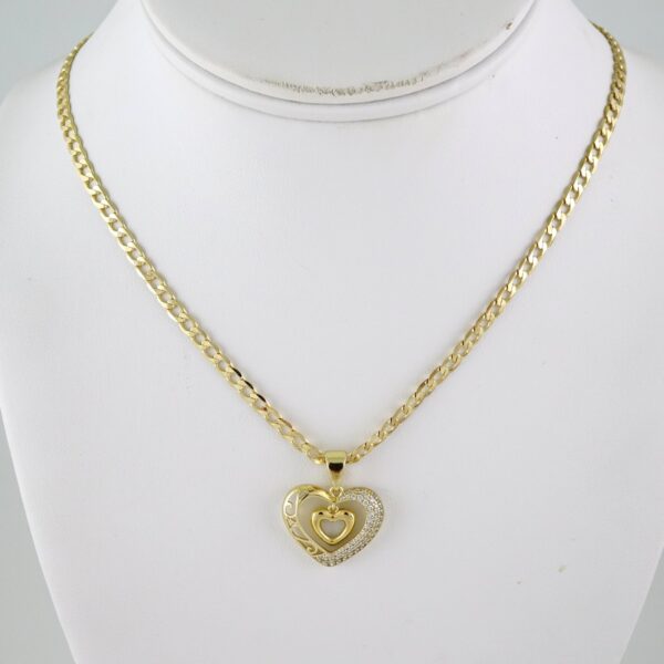 SET1890 Cadenas & Colgantes - Chain - Pendants - Zircon Stone - 14K Real Color 3mmX45cm