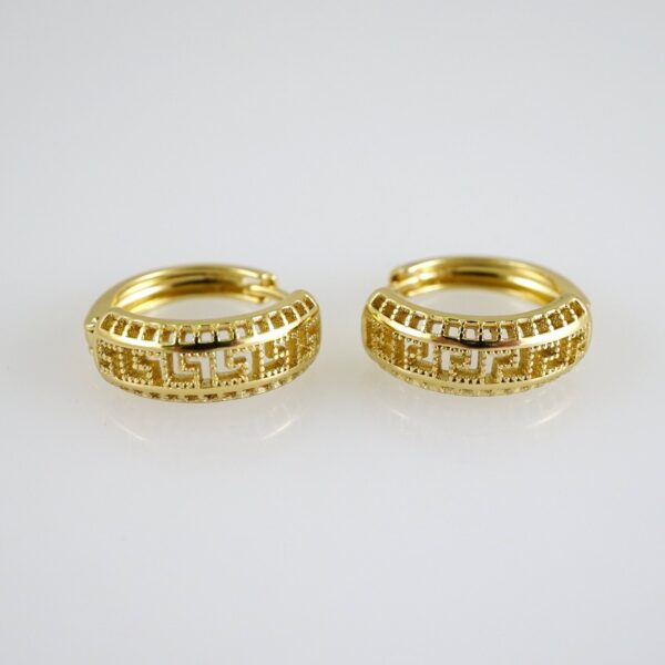E2815 Earrings - Aretes - Zircon Stone - 14K Real Color
