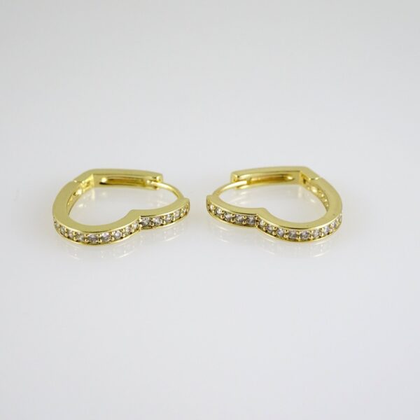 E2819 Earrings - Aretes - Zircon Stone - 14K Real Color