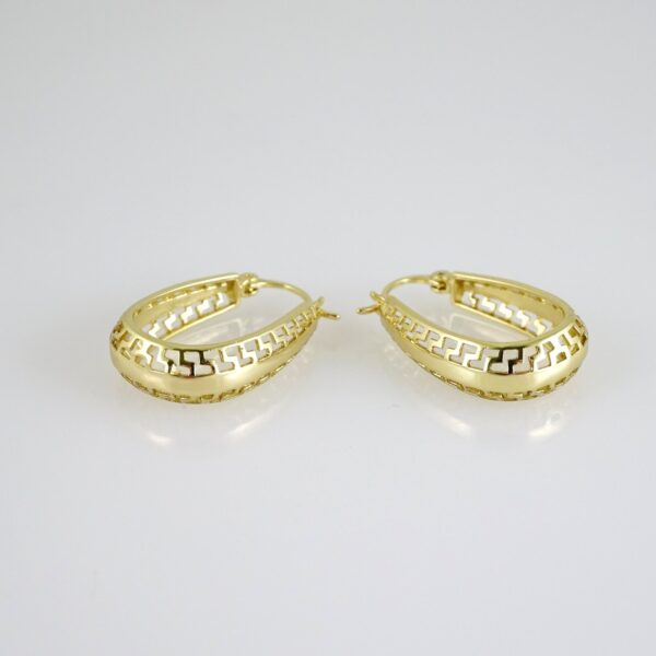E2820 Earrings - Aretes - Zircon Stone - 14K Real Color