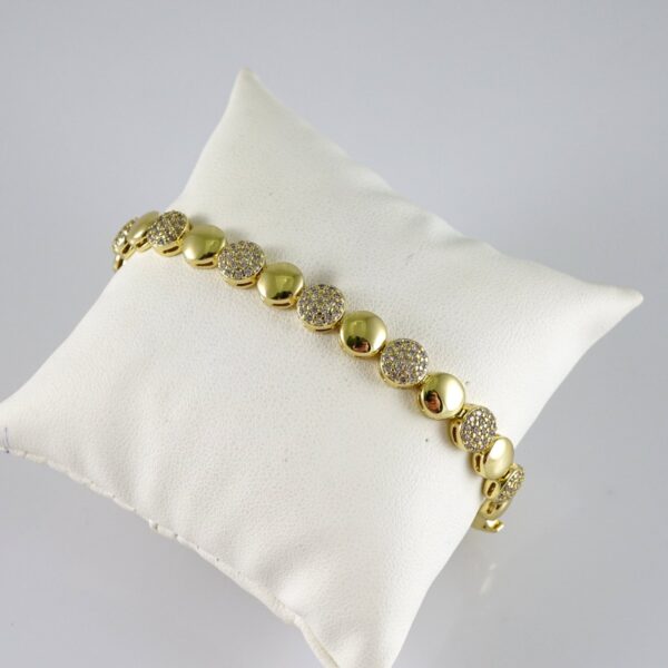 B1883 Bracelet - Pulseras - Zircon Stone - 14K Real Color