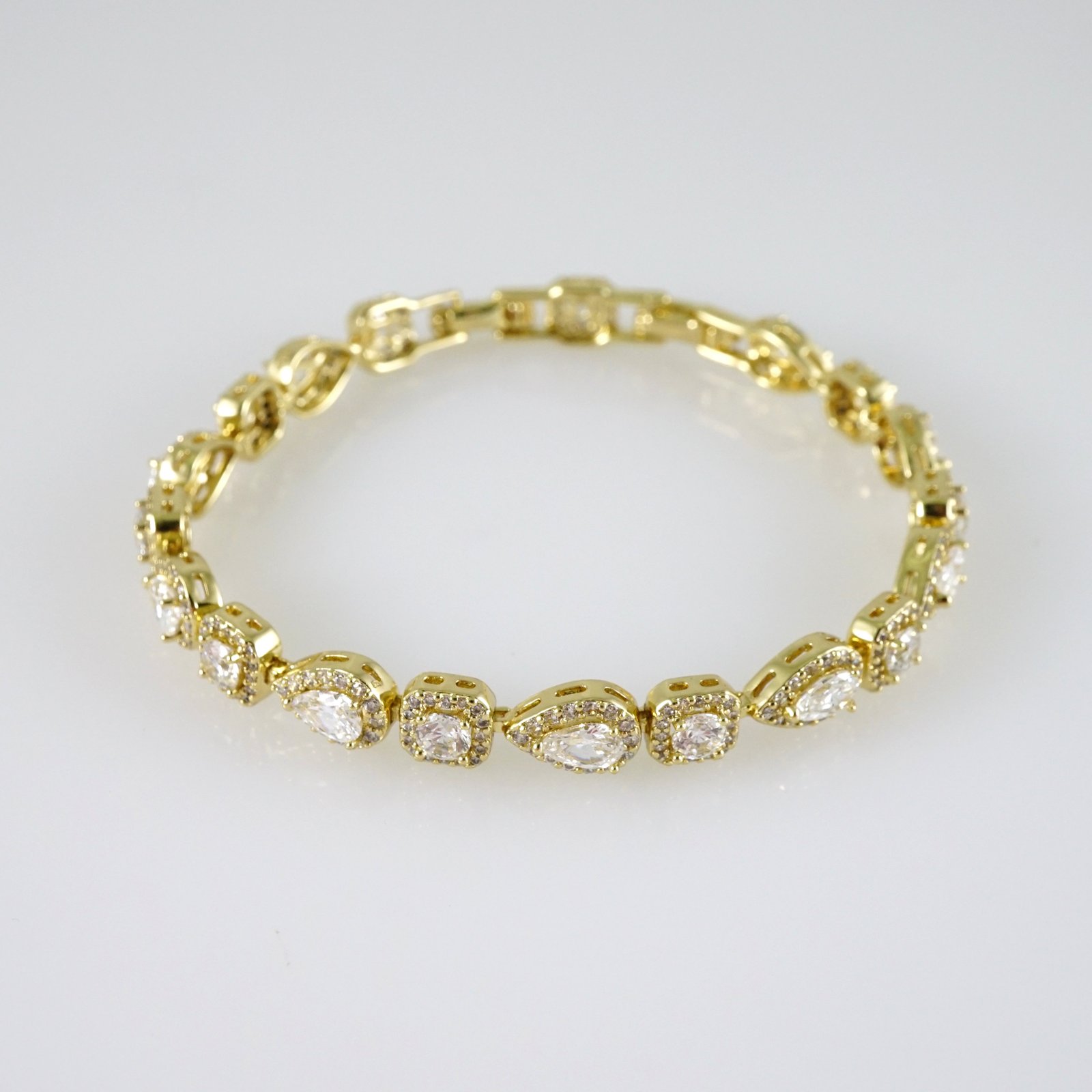 B1879 Bracelet - Pulseras - Zircon Stone - 14K Real Color - Image 2