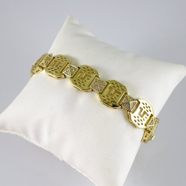 B1875 Bracelet - Pulseras - Zircon Stone - 14K Real Color
