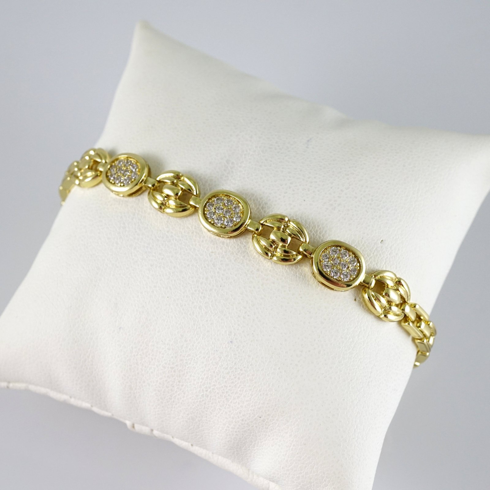 B1884 Bracelet - Pulseras - Zircon Stone - 14K Real Color
