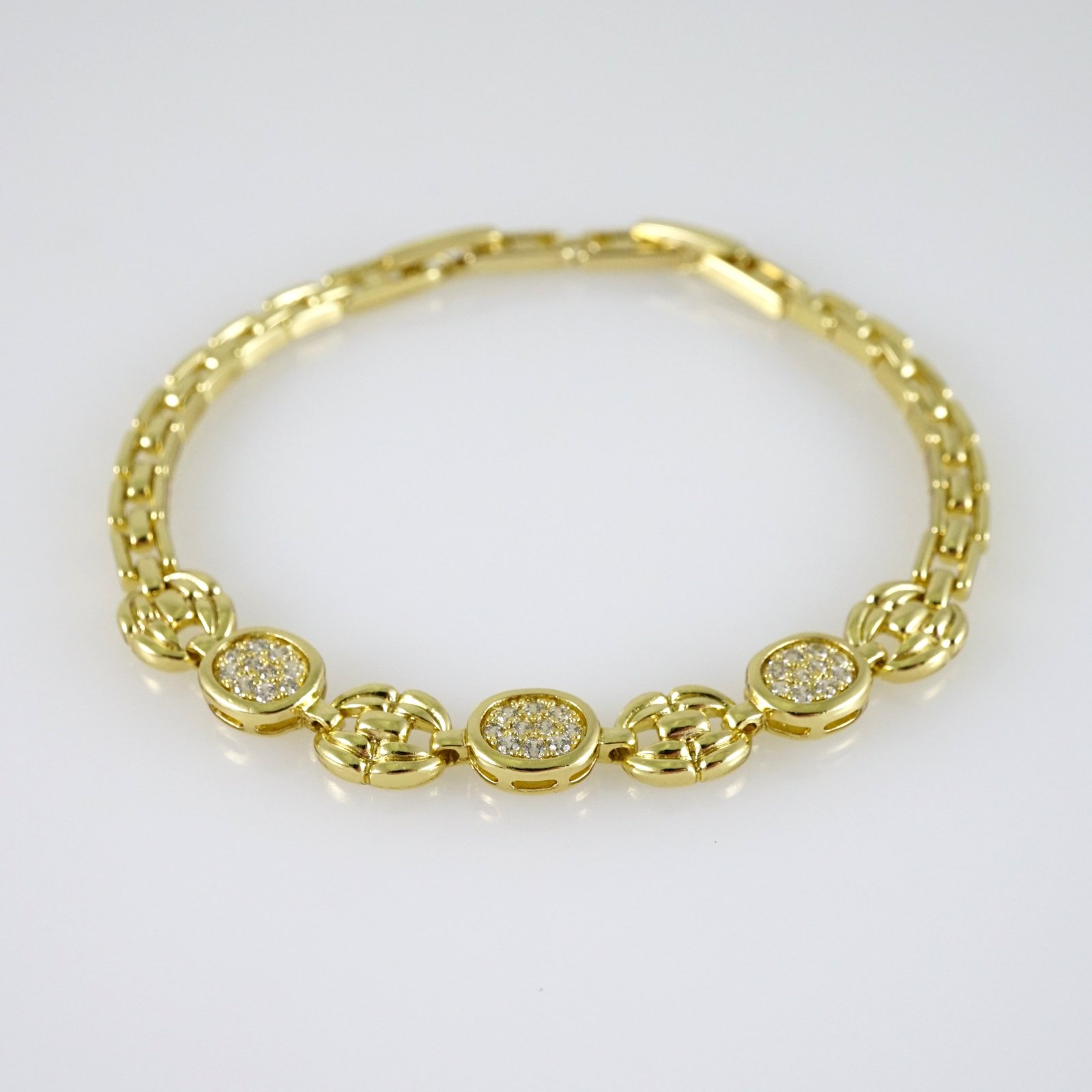 B1884 Bracelet - Pulseras - Zircon Stone - 14K Real Color - Image 2