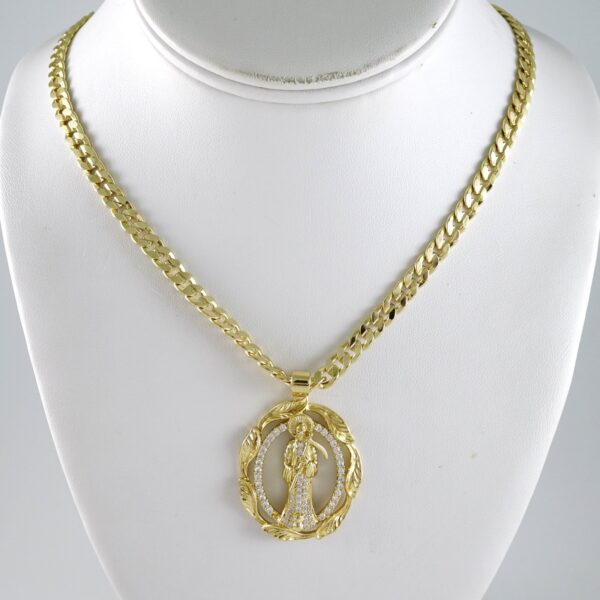 SET1891 Cadenas & Colgantes - Chain - Pendants - Zircon Stone - 14K Real Color 3mmX45cm