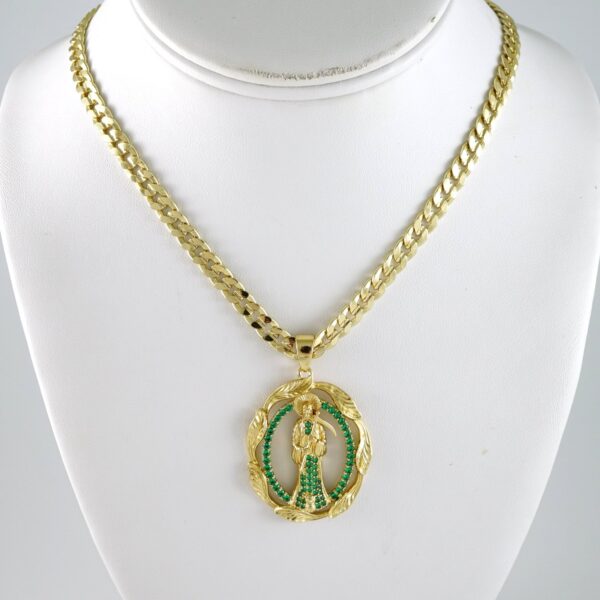 SET1892 Cadenas & Colgantes - Chain - Pendants - Zircon Stone - 14K Real Color 3mmX45cm