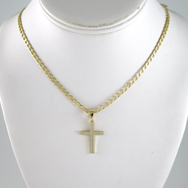 SET1893 Cadenas & Colgantes - Chain - Pendants - Zircon Stone - 14K Real Color 3mmX45cm