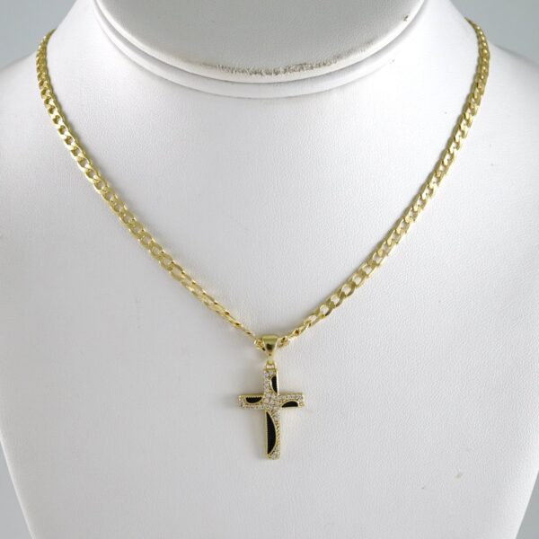 SET1894 Cadenas & Colgantes - Chain - Pendants - Zircon Stone - 14K Real Color 3mmX45cm