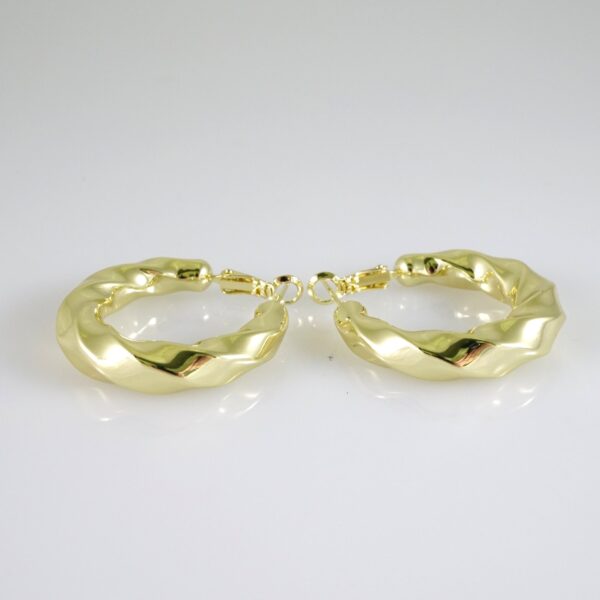 E2821 Earrings - Aretes - Zircon Stone - 14K Real Color