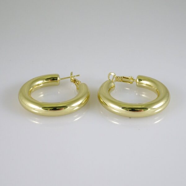 E2823 Earrings - Aretes - Zircon Stone - 14K Real Color