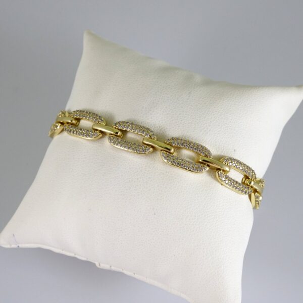 B1885 Bracelet - Pulseras - Zircon Stone - 14K Real Color