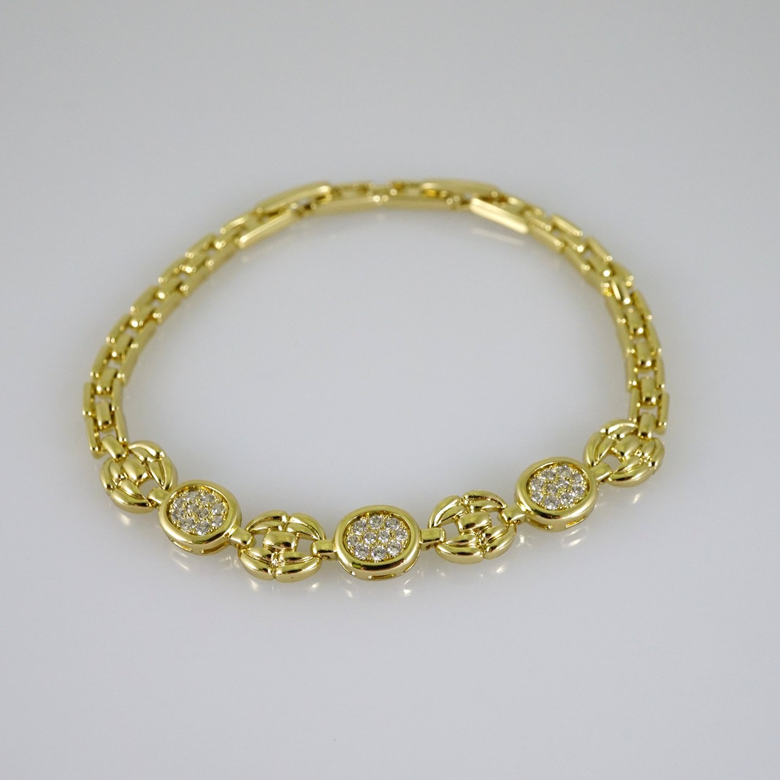 B1889 Bracelet - Pulseras - Zircon Stone - 14K Real Color - Image 2