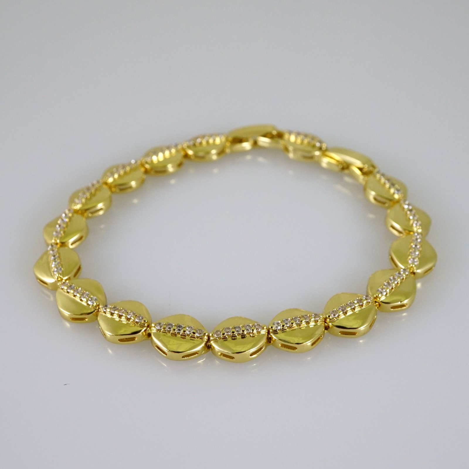 B1890 Bracelet - Pulseras - Zircon Stone - 14K Real Color - Image 2