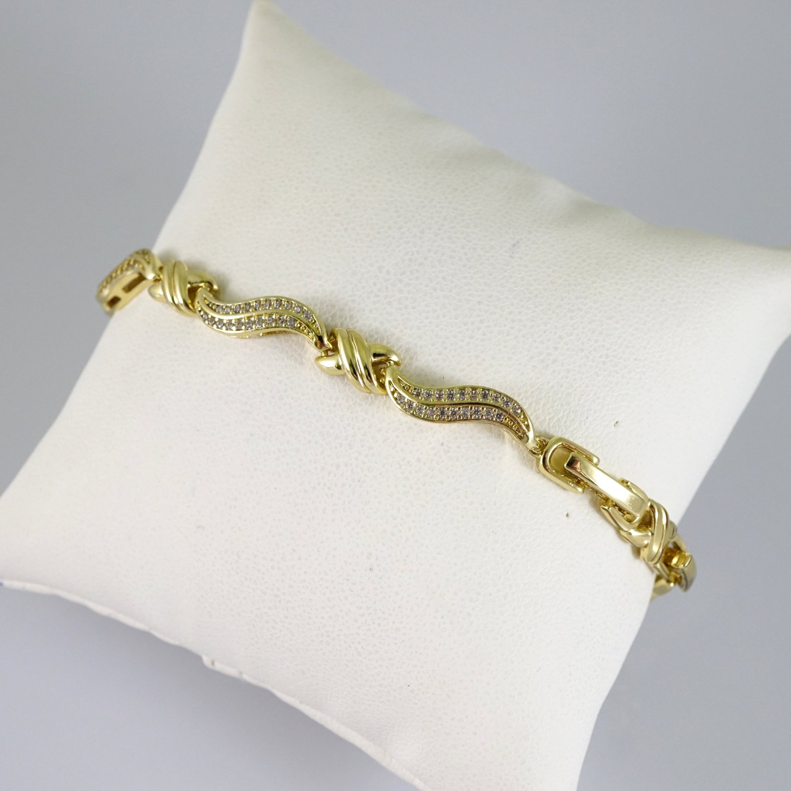 B1893 Bracelet - Pulseras - Zircon Stone - 14K Real Color