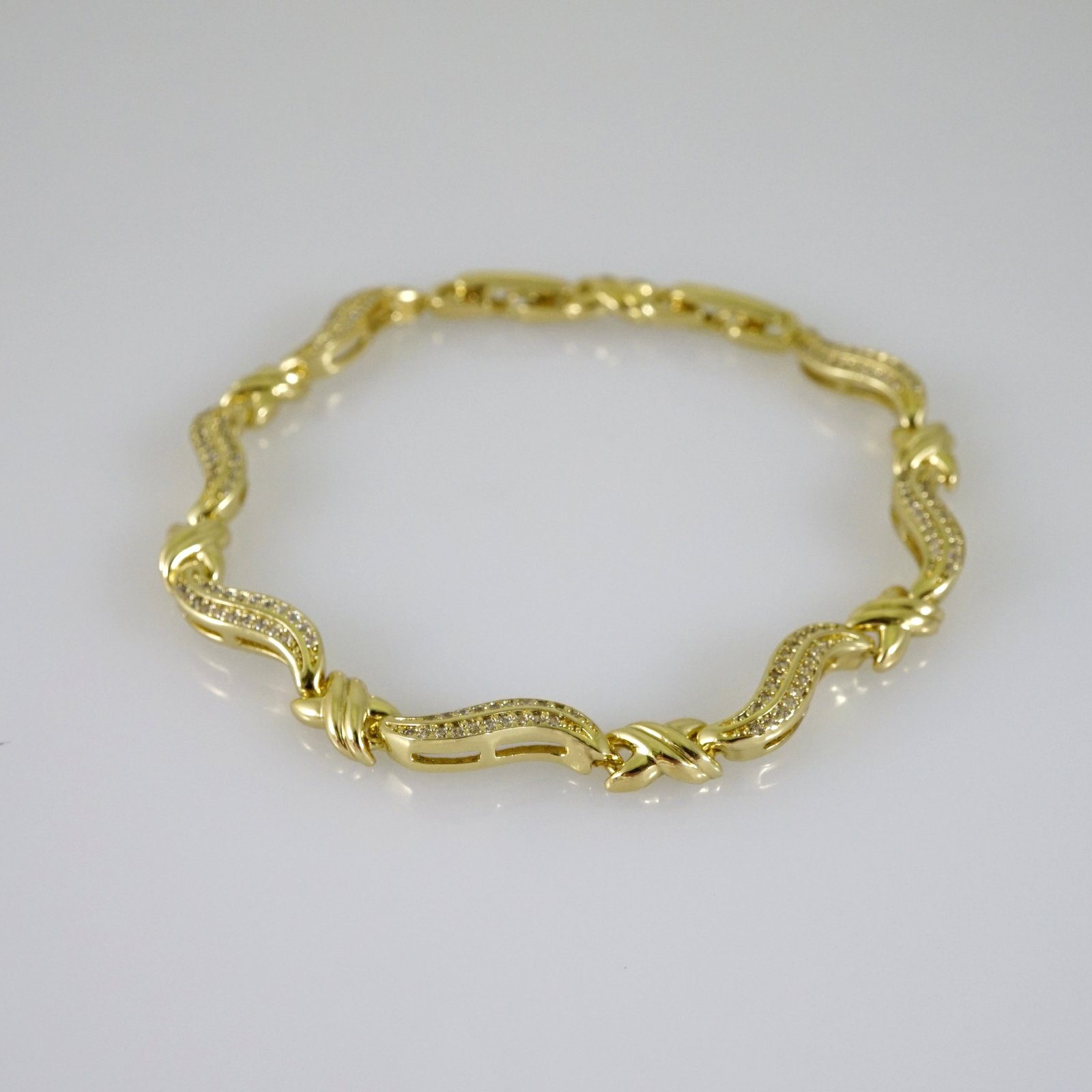B1893 Bracelet - Pulseras - Zircon Stone - 14K Real Color - Image 2