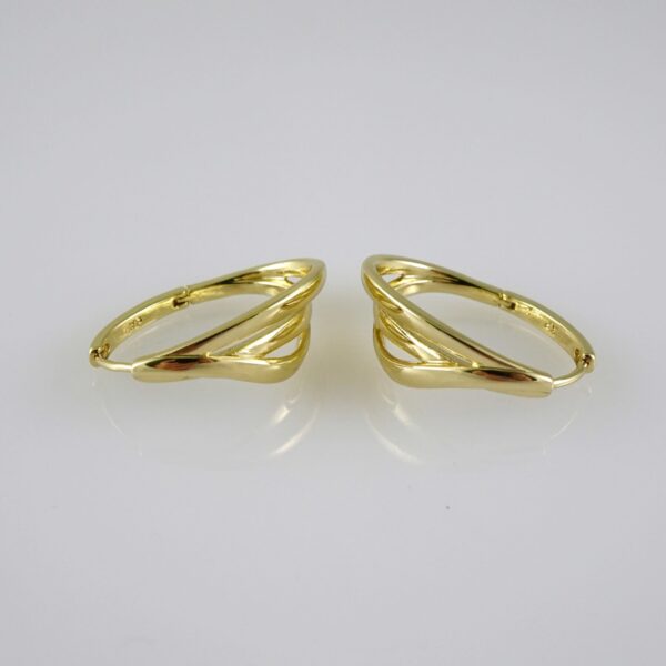 E2826 Earrings - Aretes - Zircon Stone - 14K Real Color