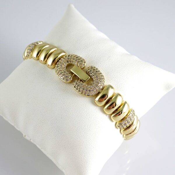 B1898 Bracelet - Pulseras - Zircon Stone - 14K Real Color