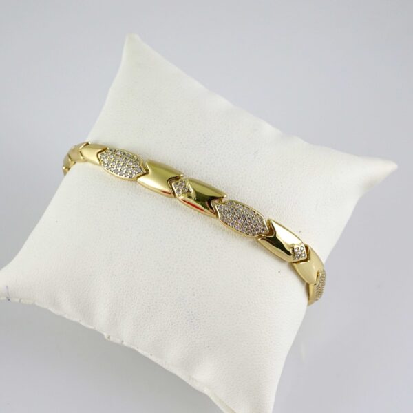B1900 Bracelet - Pulseras - Zircon Stone - 14K Real Color