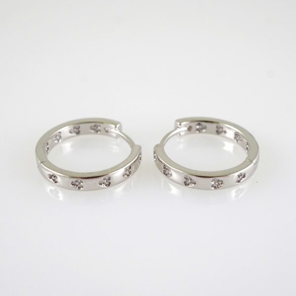 E2861 Earrings - Aretes - Zircon Stone - 14K Real Color