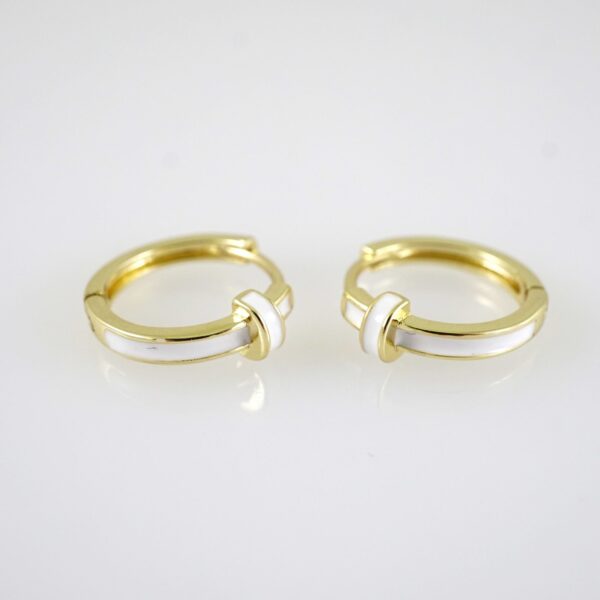 E2871 Earrings - Aretes - Zircon Stone - 14K Real Color